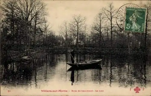 Ak Villiers sur Marne Val de Marne, Bois de Gaumont, Lac