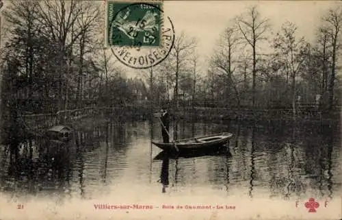 Ak Villiers sur Marne Val de Marne, Bois du Gaumont, Le Lac