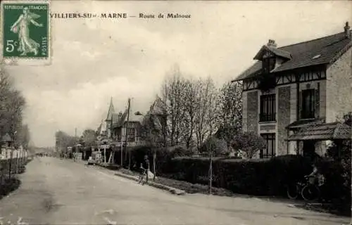 Ak Villiers sur Marne Val de Marne, Route de Malnoue