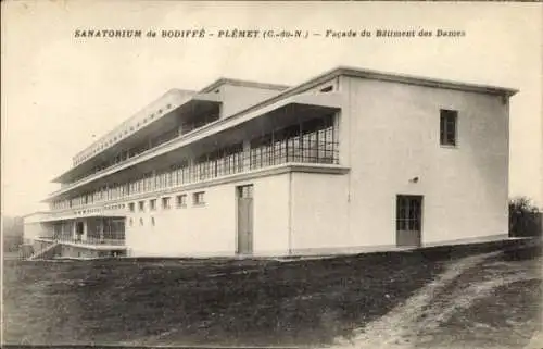 Ak Plémet Côtes-d’Armor, Sanatorium de Bodiffe, Facade du Batiment des Dames