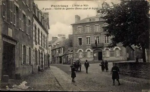 Ak Pontrieux Côtes d’Armor, Rathaus, Entree du Quartier Dumas