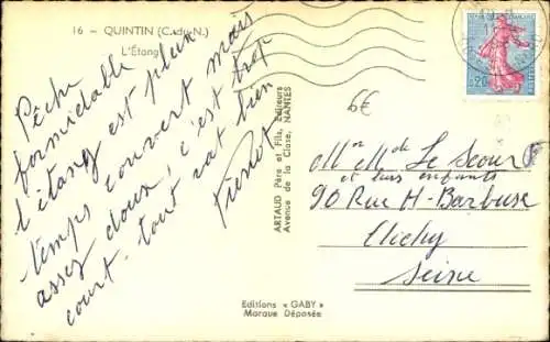 Ak Quintin Côtes d’Armor, Teich