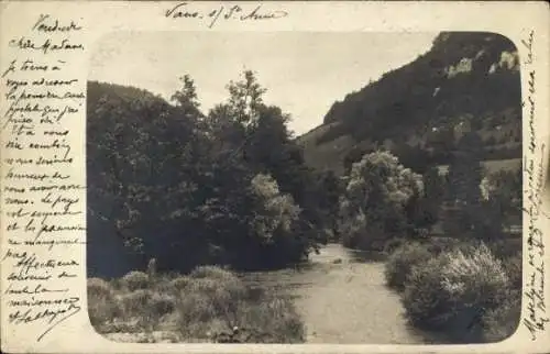 Ak Nans unter Sainte Anne Doubs, Feldweg, Wald, Berg