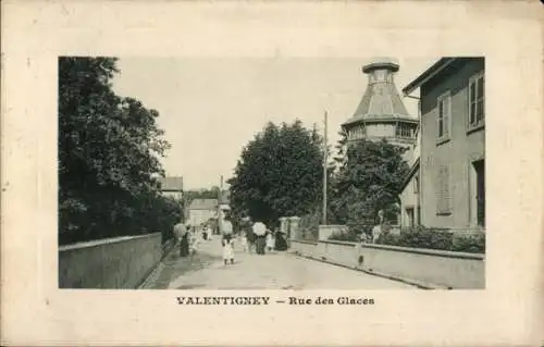 Passepartout Ak Valentigney Doubs, Rue des Glaces