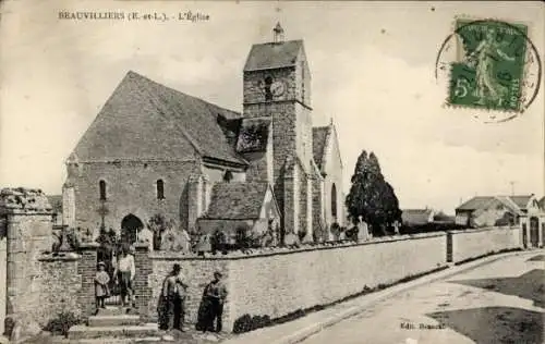 Ak Beauvilliers Eure-et-Loir, Eglise