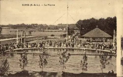 Ak Cloyes sur le Loir Eure et Loir, Piscine