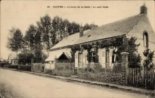 Ak Cloyes sur le Loir Eure et Loir, Avenue de la Gare