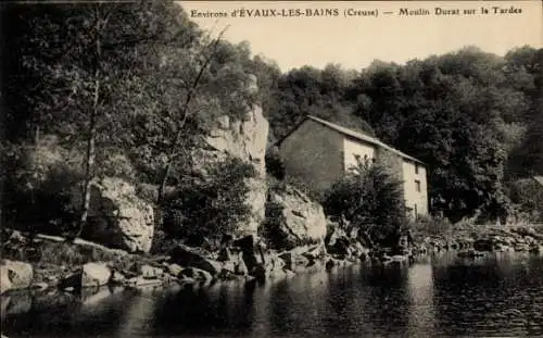 Ak Evaux les Bains Creuse, Moulin Durat sur la Tardes