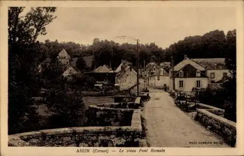 Ak Ahun Creuse, Le vieux Pont Romain, Brückenpartie