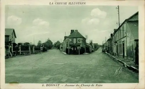 Ak Bonnat Creuse, Avenue du Champ de Foire