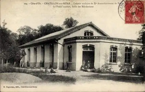 Ak Châtillon sur Seine Côte d’Or, Colonie scolaire du Xe Arrondissement de Paris