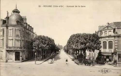 Ak Beaune Côte-d'Or, Avenue de la Gare