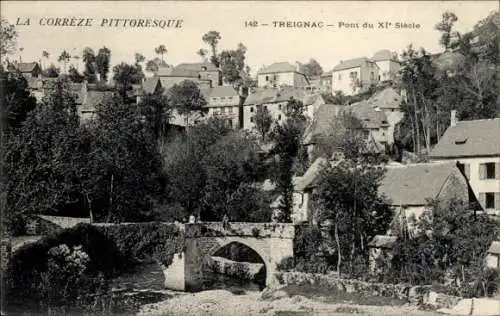 Ak Treignac Corrèze, Pont du XIe siecle