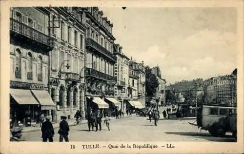 Ak Tulle Corrèze, Quai de la Republique