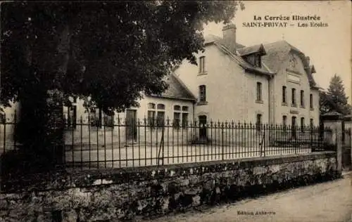 Ak Saint Privat Corrèze, Schule