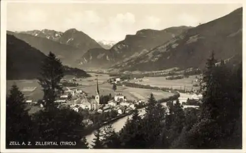 Ak Zell am Ziller in Tirol, Gesamtansicht