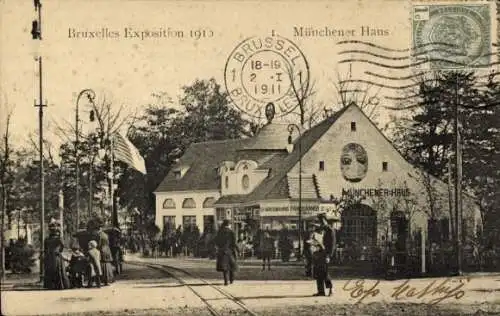 Ak Brüssel Brüssel, Münchener Haus, Exposition 1910