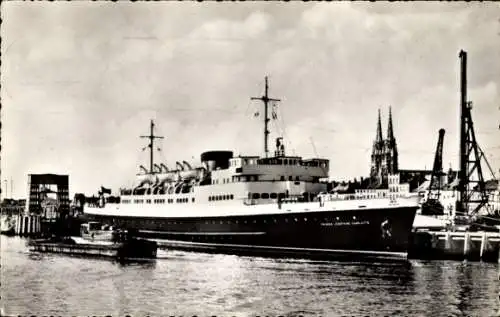 Ak Oostende Westflandern, Blick auf Autofähre im Hafen, Car Ferry, Fährschiff