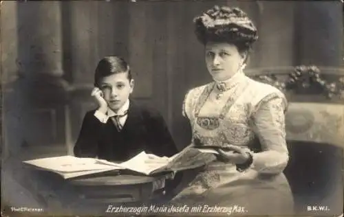 Ak Erzherzogin Maria Josefa, Erzherzog Max