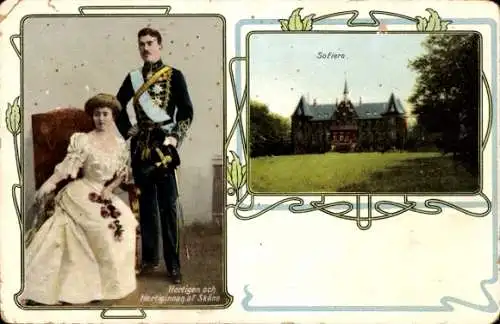 Ak Schonen Schweden, Schloss Sofiero, Gustav VI Adolf, Margaret of Connaught