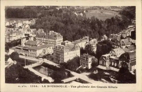 Ak La Bourboule Puy-de-Dôme, Gesamtansicht mit Grand Hotels