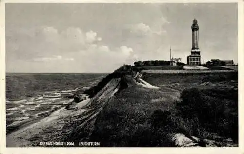 Ak Niechorze Ostseebad Horst Pommern, Leuchtturm