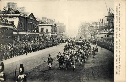 Ak London, Whitehall, Coronation Coach