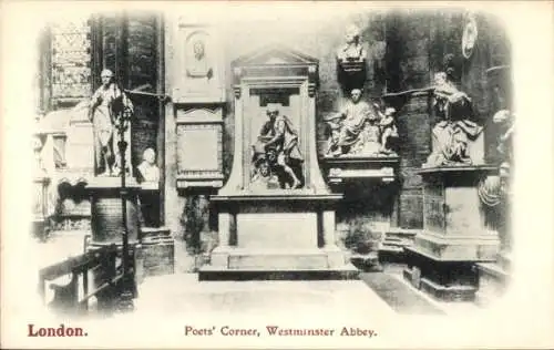 AK City of Westminster, London, England, Poets Corner, Westminster Abbey