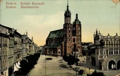 Ak Kraków Krakau Polen, Marienkirche