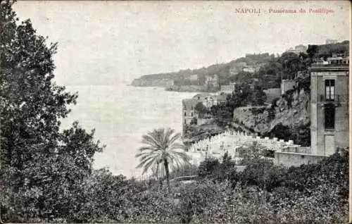 Ak Napoli Neapel Campania, Panorama da Posillipo