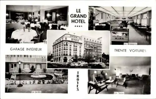 Ak Troyes Aube, Le Grand Hotel, Avenue Joffre 4, Côte d’Azur