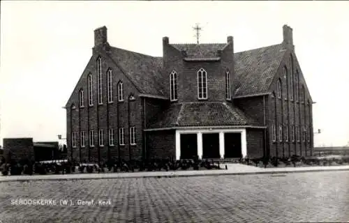 Ak Serooskerke Walcheren Zeeland Niederlande, Geref. Kirche