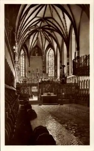 Ak Malbork Marienburg Westpreußen, Marienkirche im Hochschloss, Blick nach Osten