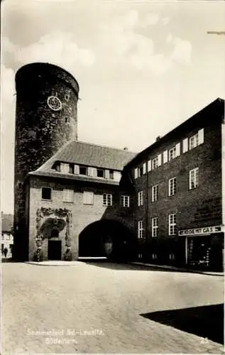 Ak Lubsko Sommerfeld in der Niederlausitz Ostbrandenburg, Büttelturm