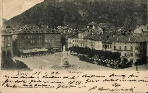 Ak Bozen Bolzano Südtirol, Johannisplatz