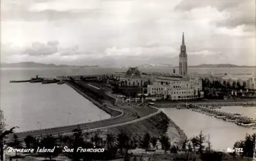 Foto Ak San Francisco Kalifornien, Blick auf Treasure Island und den Pazifik