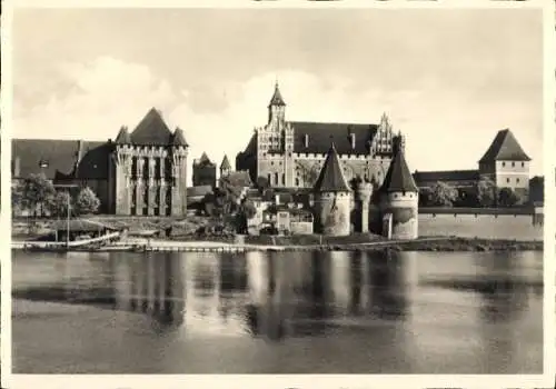 Ak Marienburg Malbork Westpreußen, Marienburg, Wasserseite