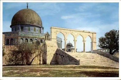 Ak Jerusalem Israel, The Dome of the Rock from the South, Felsendom