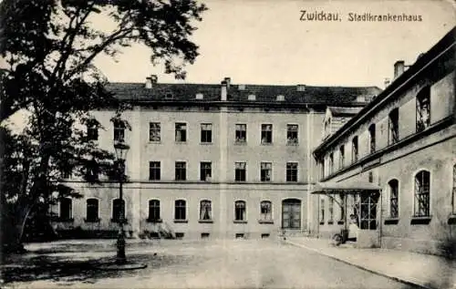 Ak Pölbitz Zwickau in Sachsen, Stadtkrankenhaus