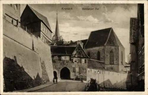 Ak Kronach im Frankenwald Bayern, Partie am Bamberger Tor