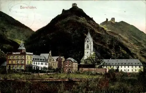 Ak Bornhofen am Rhein, Die feindlichen Brüder, Burg Sternberg, Sterrenberg, Liebenstein