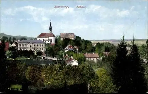 Ak Starnberg Oberbayern, Schlossansicht, Wald, Umgebung, Purger No. 8149