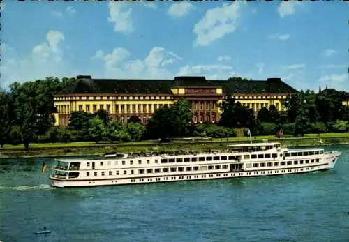 Ak Koblenz am Rhein, Schloss, Schiff