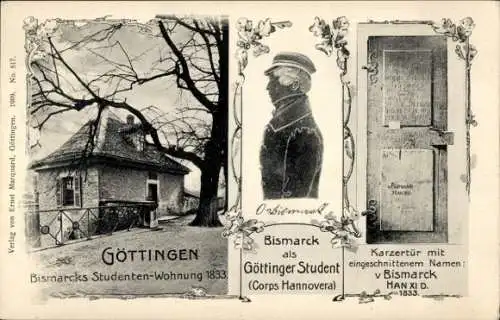 Jugendstil Ak Göttingen, Bismarcks Studenten Wohnung