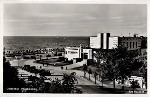 Ak Rostock Warnemünde, Kurhaus, Strand