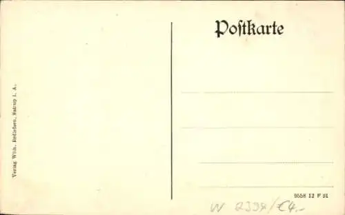 Ak Satrup Mittelangeln Schleswig Holstein, Straßenpartie mit Haus