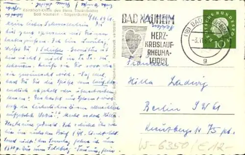 Ak Bad Nauheim in Hessen, Kerckhoff Klinik, Tagesraum