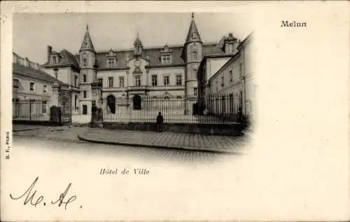 Ak Melun Seine et Marne, Rathaus