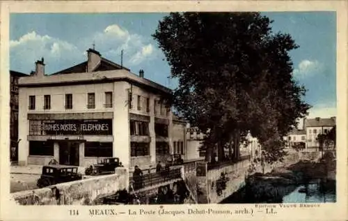 Ak Meaux Seine-et-Marne, La Poste