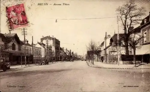 Ak Meaux Seine-et-Marne, Avenue Thiers